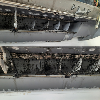 Elderly couple - mould in air con - hospital