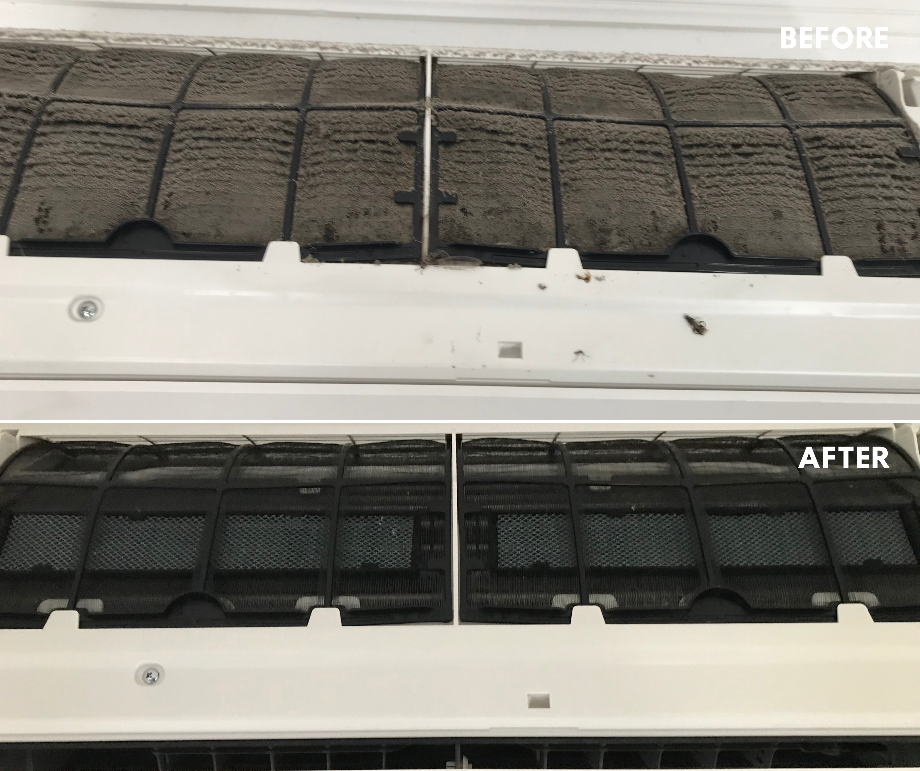 aircon cleaning before and after