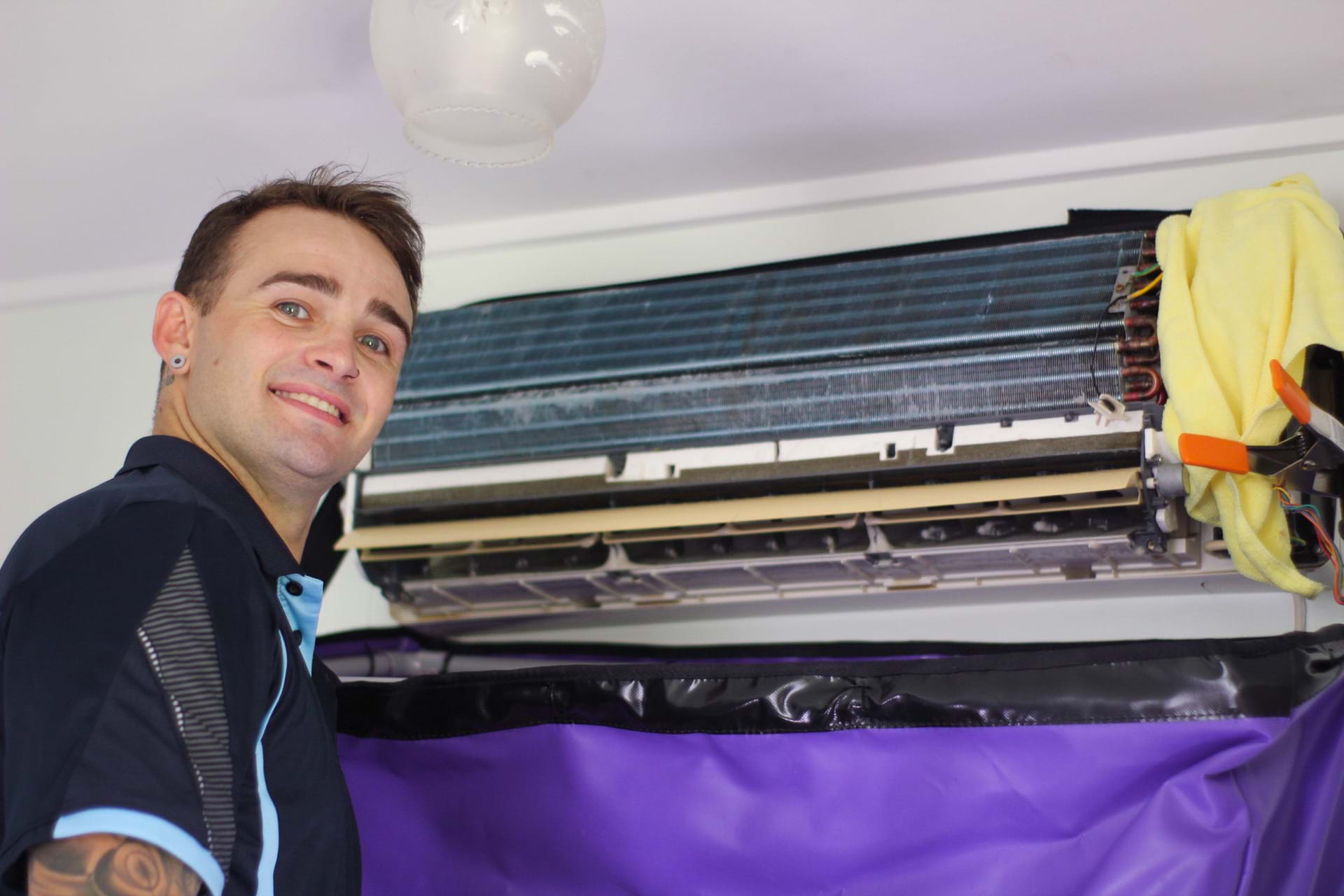 Purify Air Con Cleaning - how to treat your split system system air con filter clean
