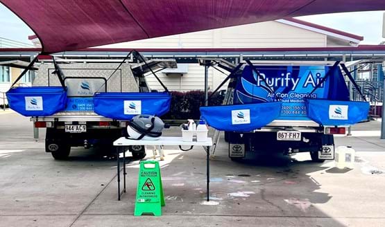 split system air con filter cleaning - wide bay